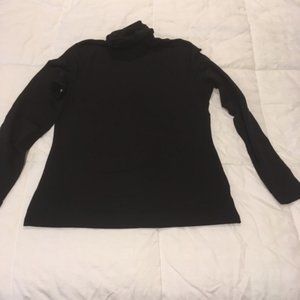 Black Size M Turtle Neck Lands-End